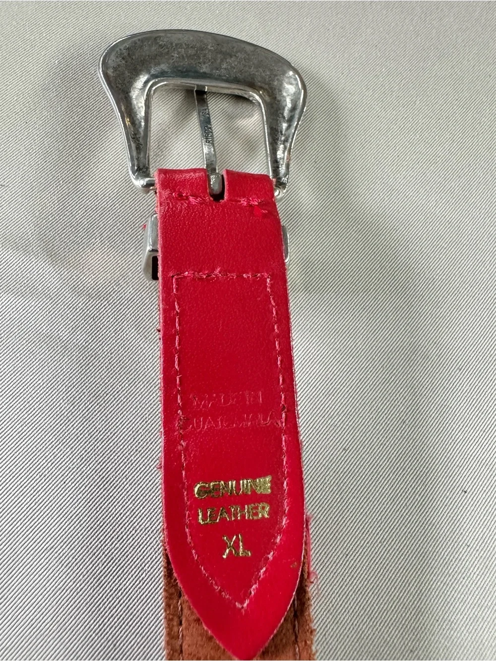 Woven Textile Leather Belt Colorful Southwestern Silver Floral Buckle
